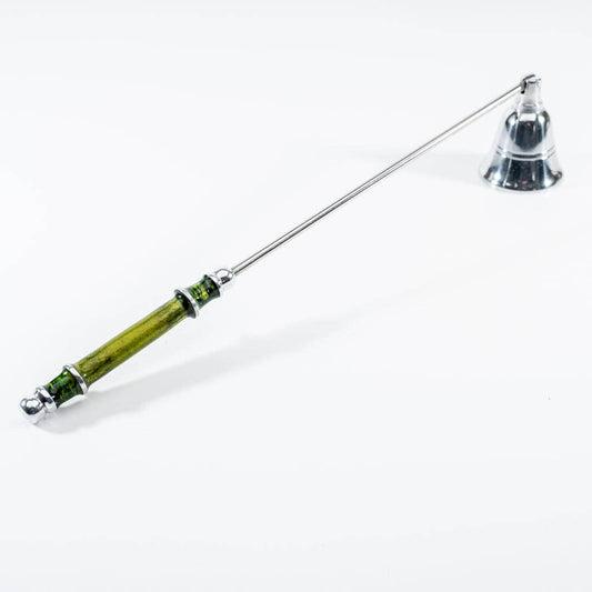 Candle Snuffer with Enameled Handle - Green