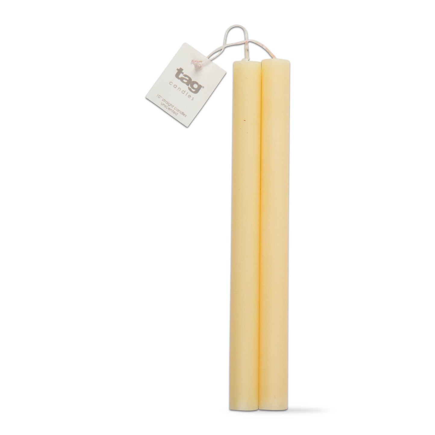 Unscented 10" Taper Candles Set of 2 - Ivory
