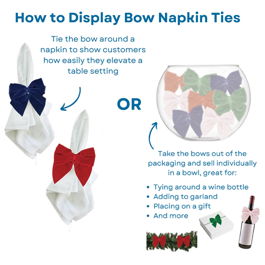 Velvet Bow Napkin Ties