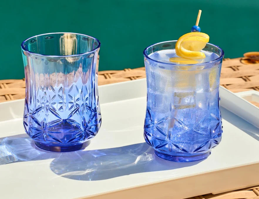 Traditional Classic Cobalt Blue Tumblers & Pitcher