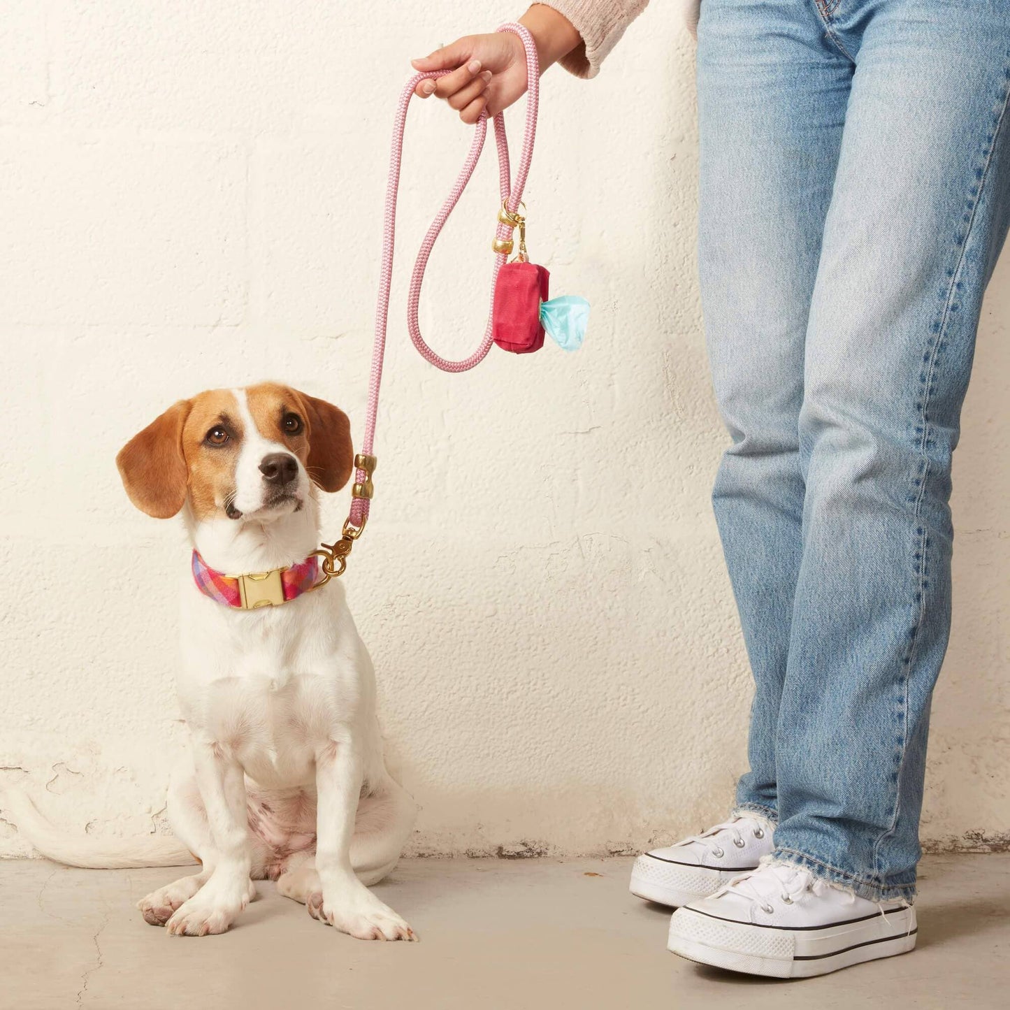 The Foggy Dog Hot Pink Waxed Canvas Poop Bag Dispenser