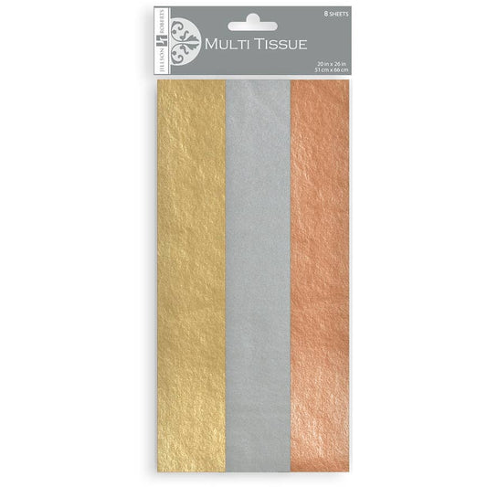 Metallic Multi Colored Tissue