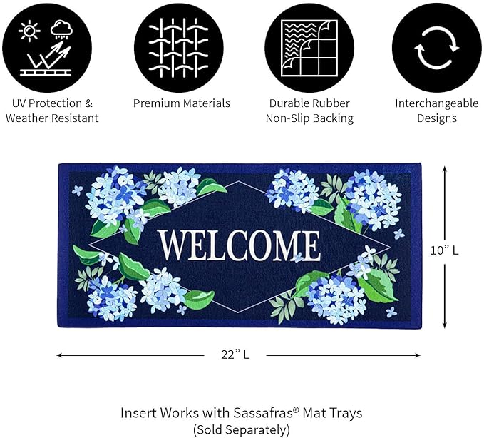 Hydrangea Welcome Sassafras Switch Doormat