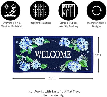 Hydrangea Welcome Sassafras Switch Doormat