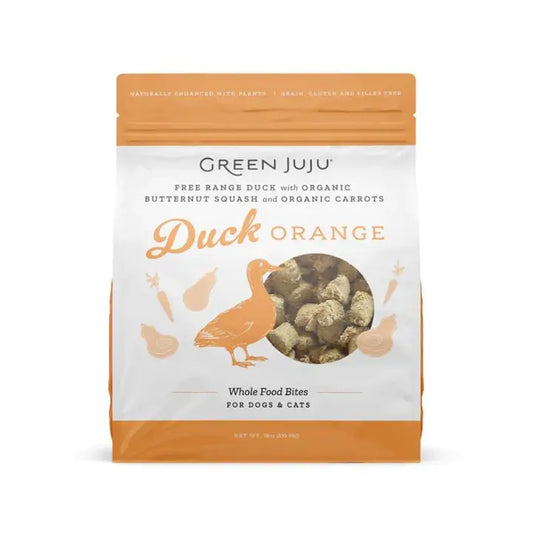 Green Juju Dog Freeze Dried Topper Duck Orange - 18oz