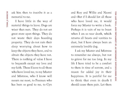 The Last Will and Testament of a Distinguished Dog