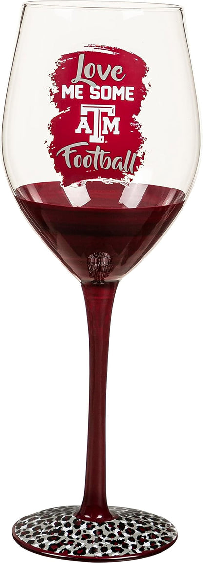 Texas A&M College Football Wine Glass Gift Box Set