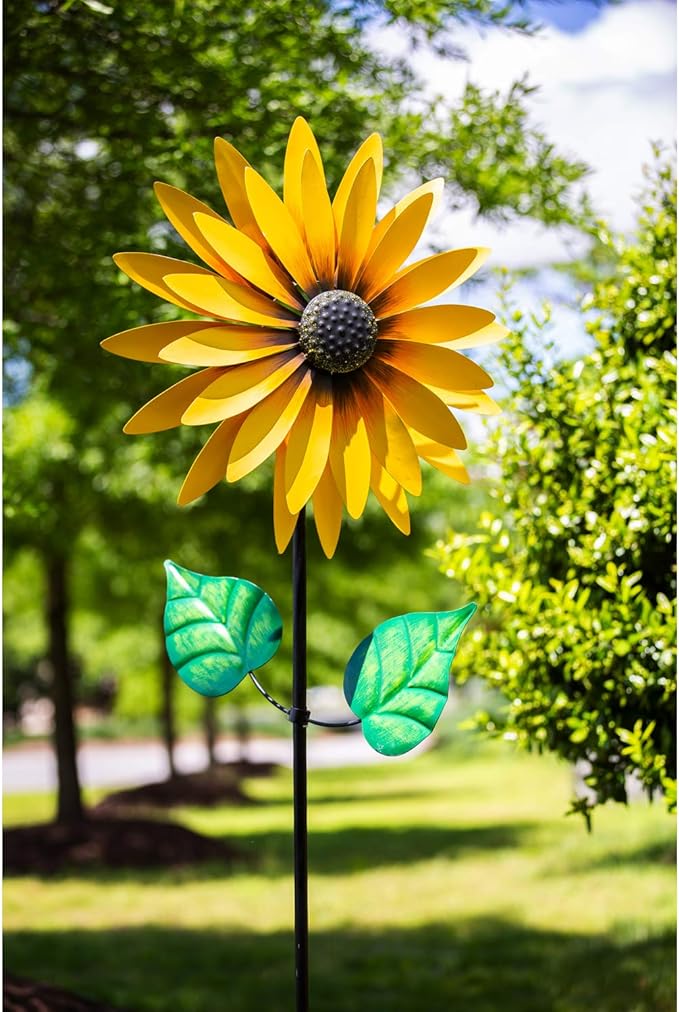 Sunflower Statement Wind Spinner Garden Décor