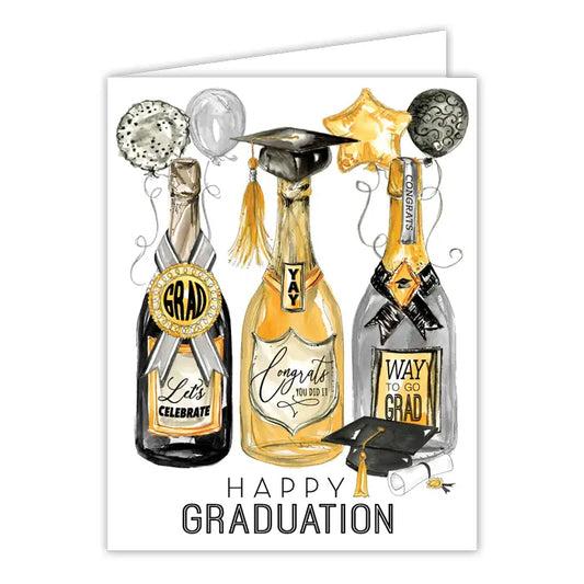 Happy Graduation Grad Bottles Greeting Card