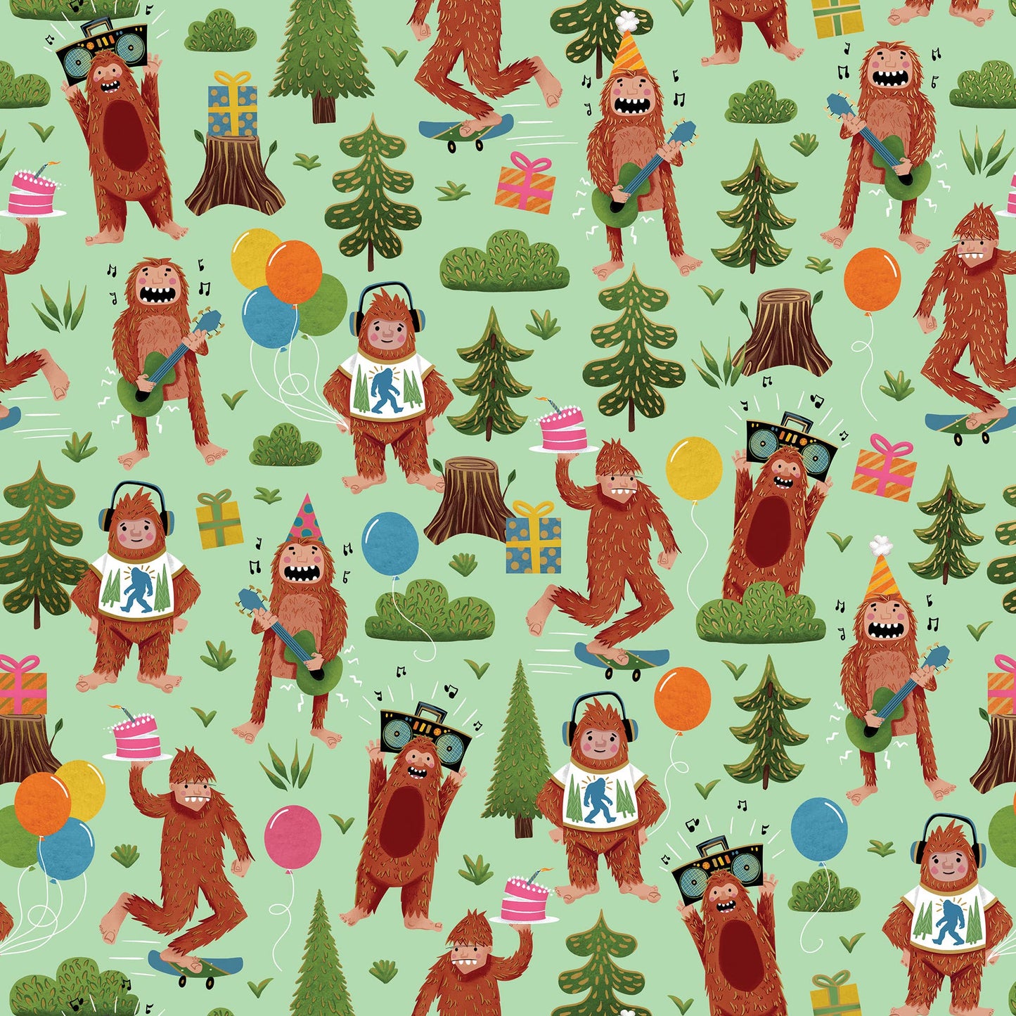 Bigfoot Party Gift Wrap Roll