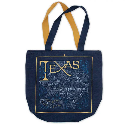 Texas Denim Tote Bag