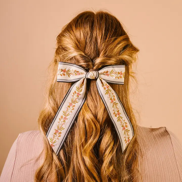 Cottage Crush Hair Bow - Cream