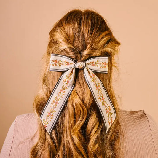 Cottage Crush Hair Bow - Cream
