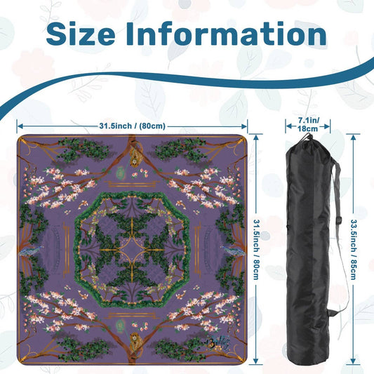 Mahjong Mat - Majestic Purple Chinoiserie