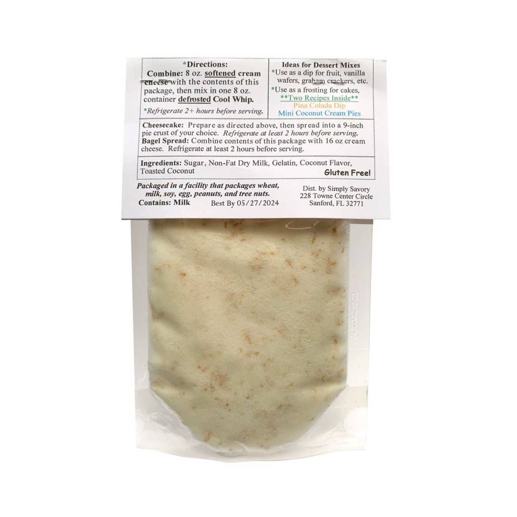Simply Savory Coconut Cream Pie Dessert Mix