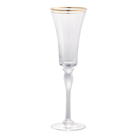 Gold Rim Felicity Flute Champagne Glass