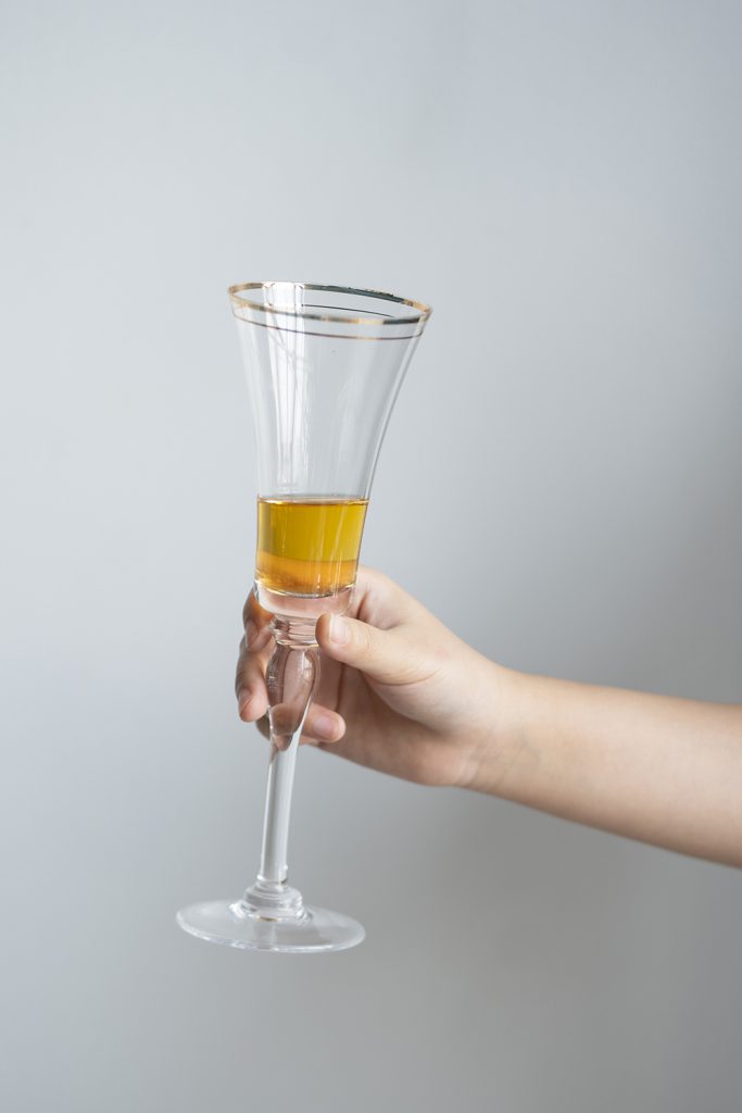 Gold Rim Felicity Flute Champagne Glass