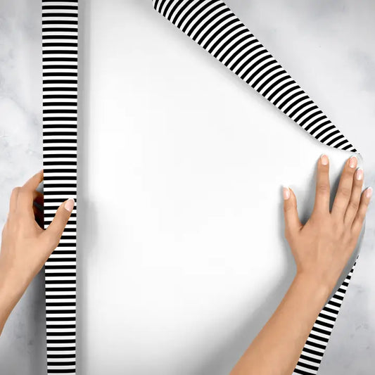 Black White Stripe - Gift Wrap Rolls
