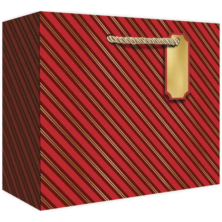 Red & Gold Stripes Gift Bag