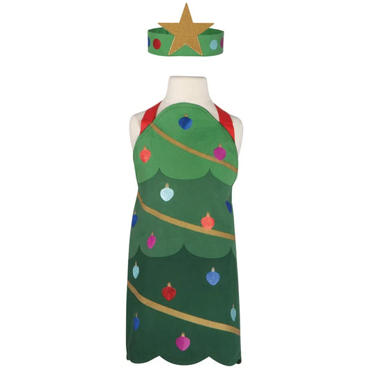 Christmas Tree Children’s Apron and Hat Set