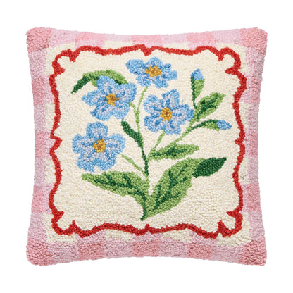 Floral Frame Hooked Pillow
