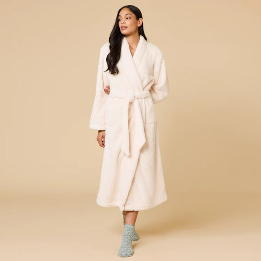 DreamPlush Wrap Robe- Almond