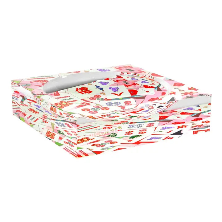 Mahjong Abstract Petal Acrylic Catchall Dish