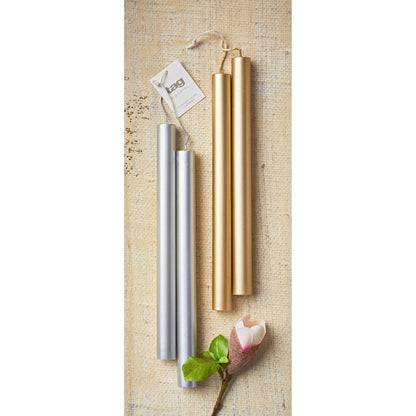 Unscented 10" Taper Candles Set of 2 - Silver