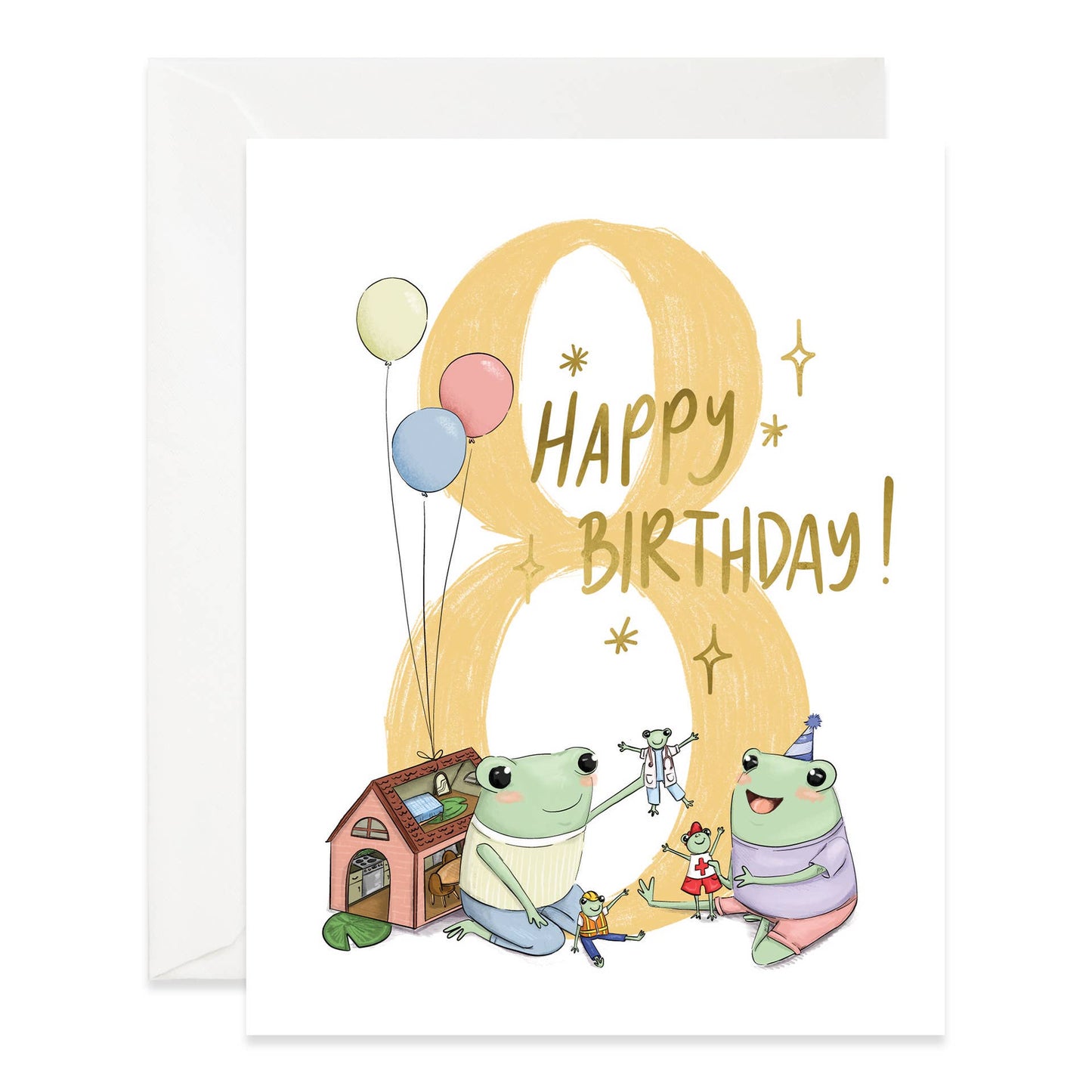 Froggie 8th Birthday Card