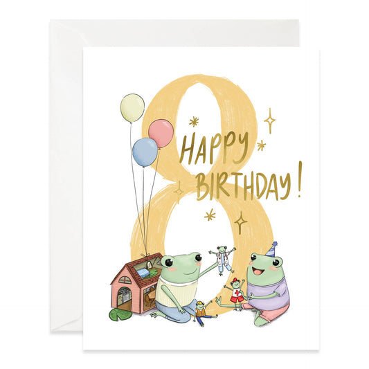 Froggie 8th Birthday Card