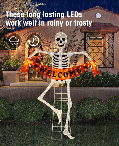 Lighted 2D Skeleton Outdoor Decor