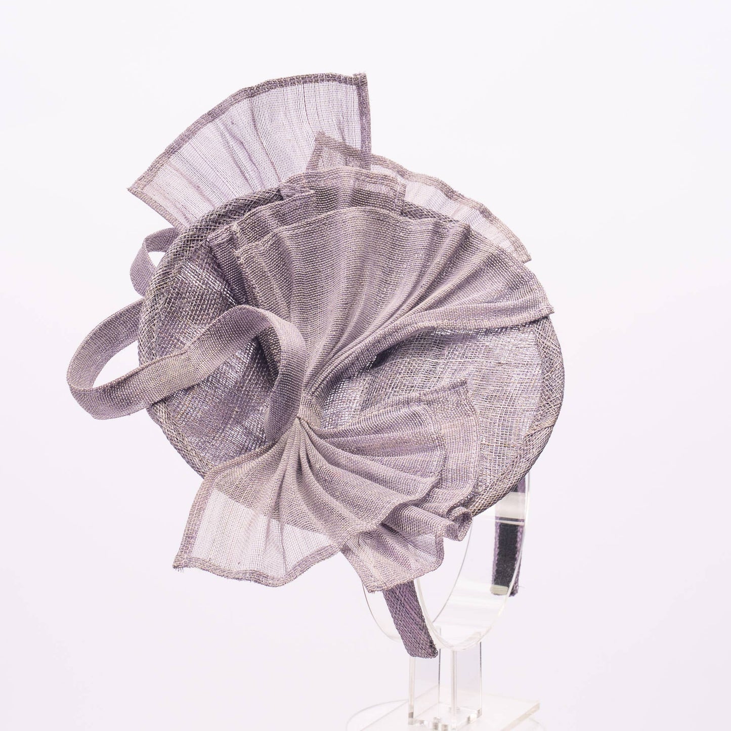 Round Sinamay Base Fascinator - Kentucky Derby wear