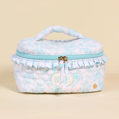 Bride Something Blue -  Glam & Go Quilted Cosmetic Bag