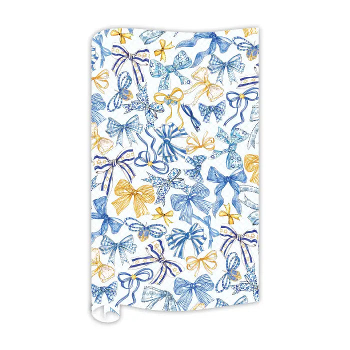 Handpainted Hanukkah Bows Wrapping Paper - 5ft