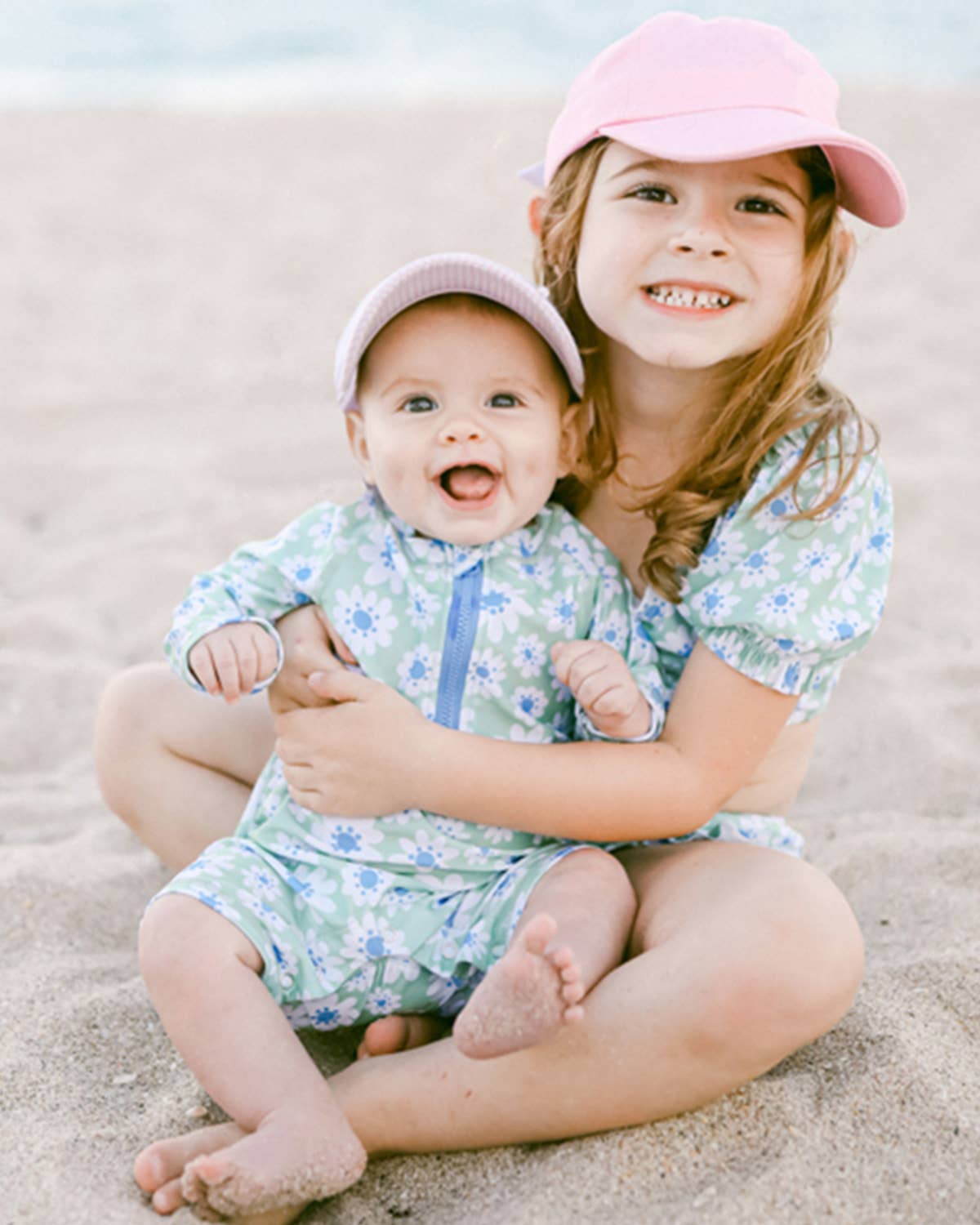 Baseball Hat in Seersucker Pink - Baby