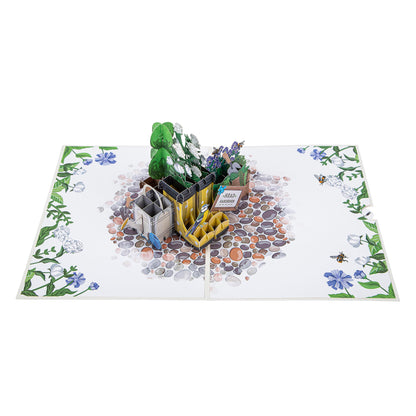 Spring Gardener Paper Pop Up Card