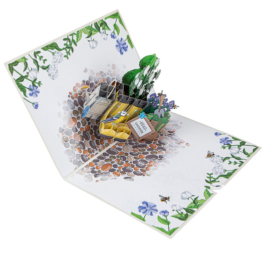 Spring Gardener Paper Pop Up Card