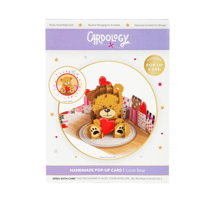 Love Bear Paper Pop Up Card