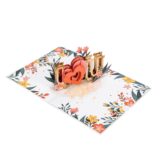 I Love You" Paper Pop Up Card
