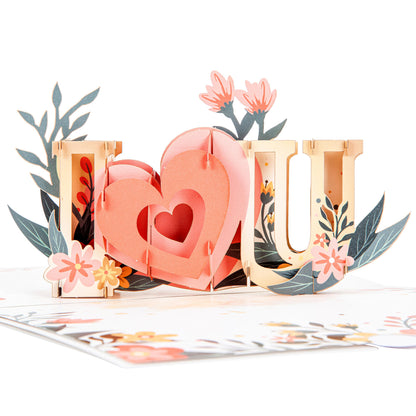 I Love You" Paper Pop Up Card
