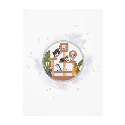 Cat Tree Paper Pop Up Card