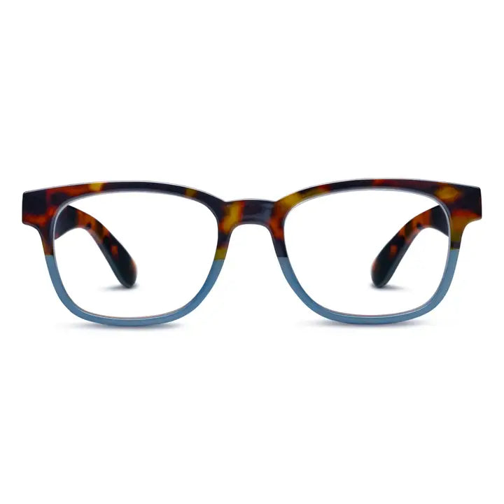 Waverly Tortoise/Blue - Blue Light Reader Glasses by Peepers