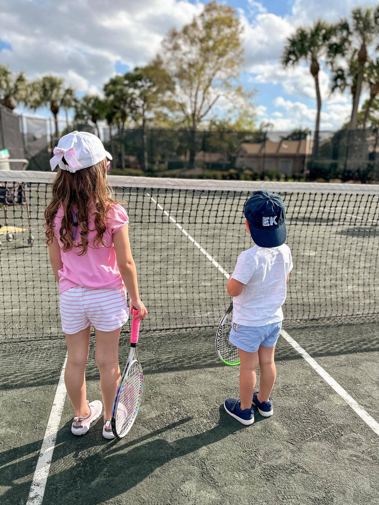 Girls Tennis Bow Baseball Hat - Youth (ages 2-7)