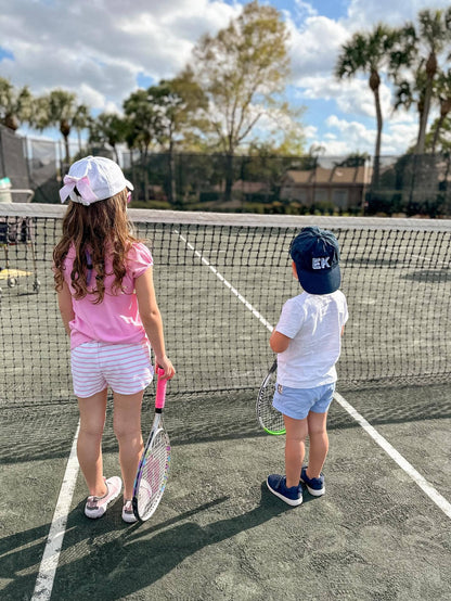 Girls Tennis Bow Baseball Hat - Youth (ages 2-7)