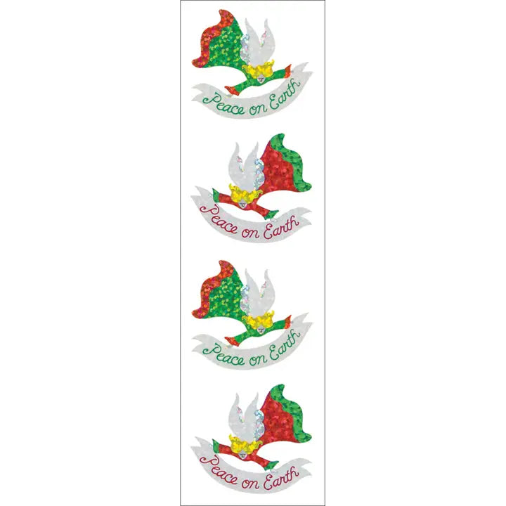 Angelic Peace On Earth Prismatic Stickers