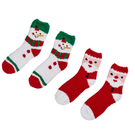 Fuzzy Christmas Socks - Variety