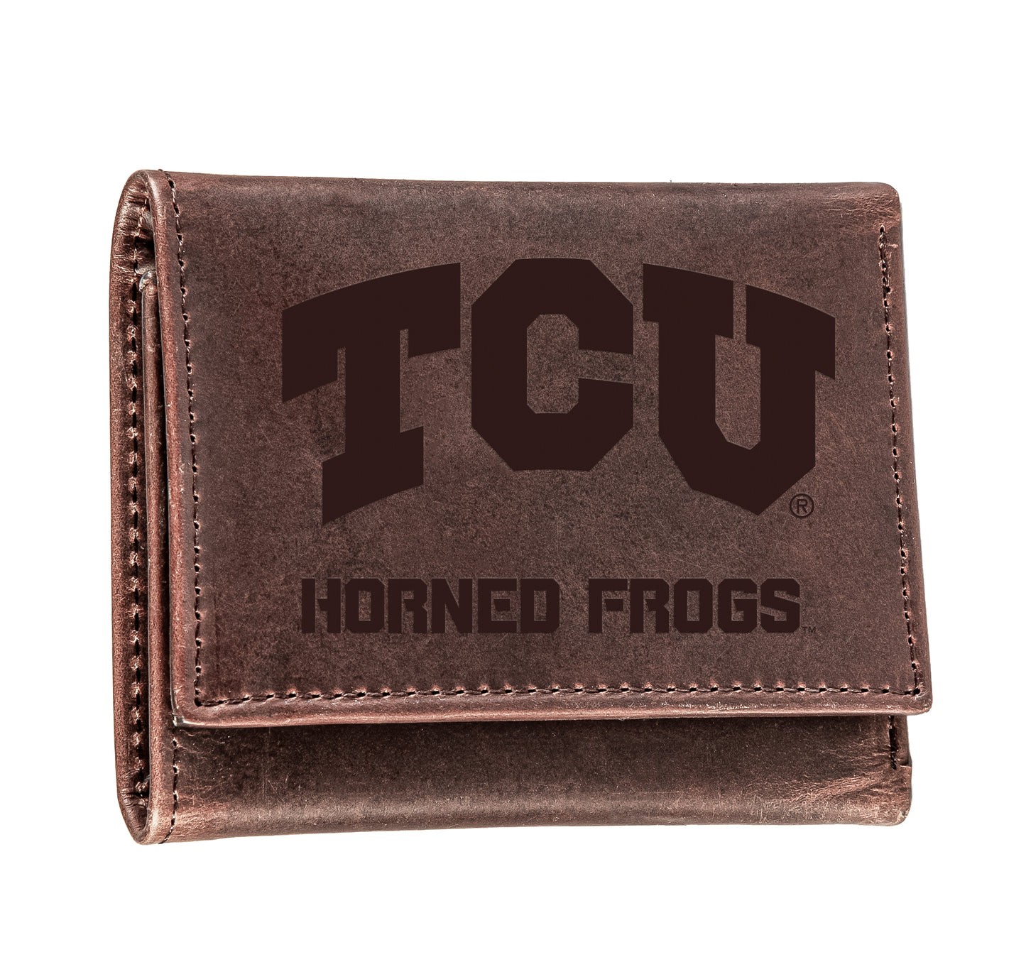 TCU 100% Genuine Leather Brown Bi-Fold & Tri-Fold Wallet