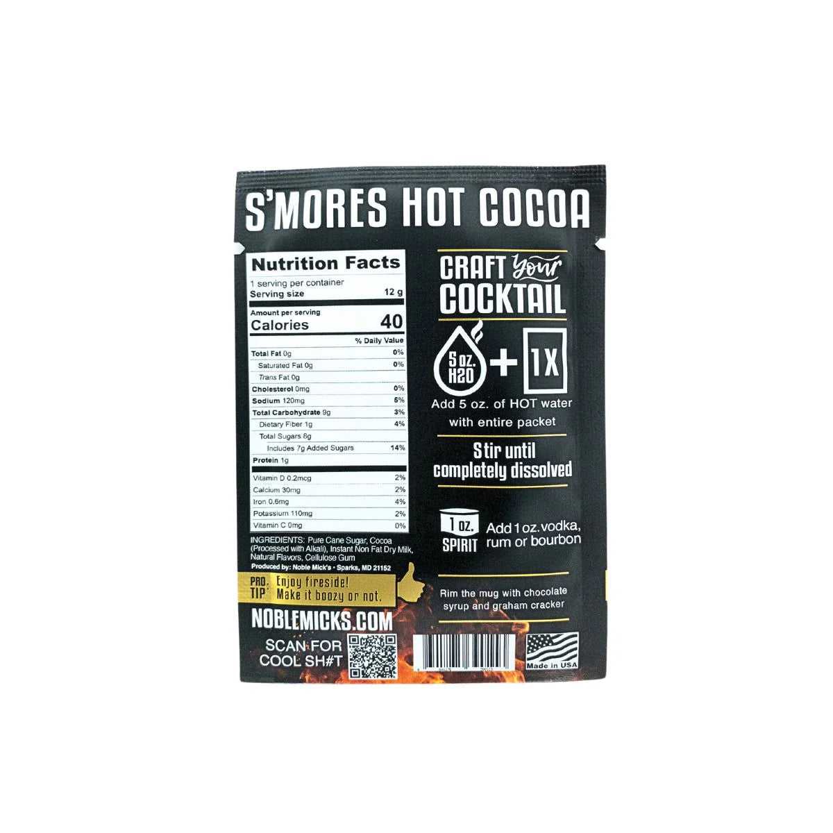 Smores Hot Cocoa Single Serve Cocktail Mixers