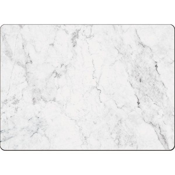 CounterArt White Marble Hardboard Cork-Back Placemats