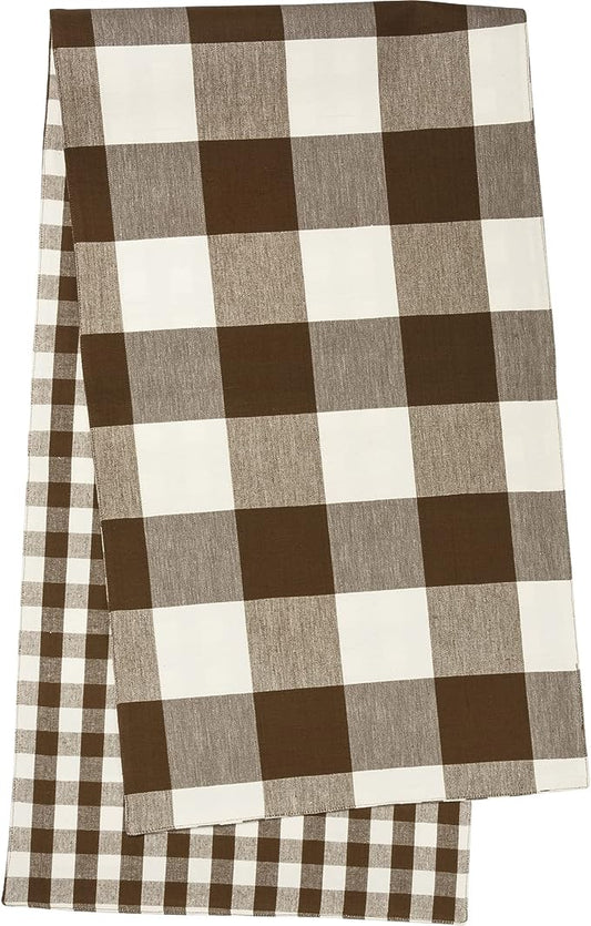 Brown Buffalo Check Table Runner